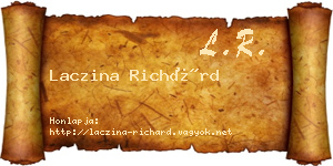 Laczina Richárd névjegykártya